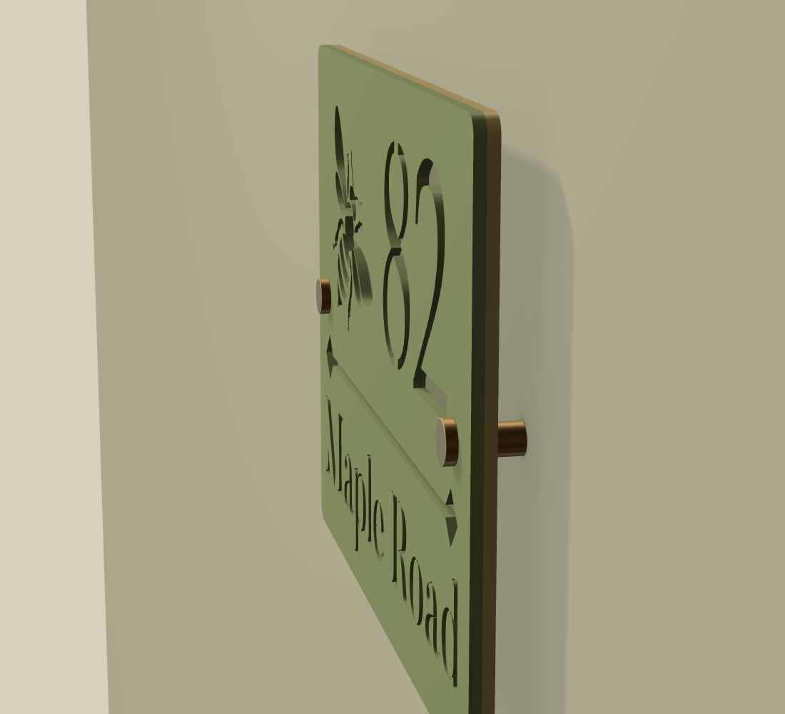 Angled wall clearance, Sage Green / Mirror Gold, before